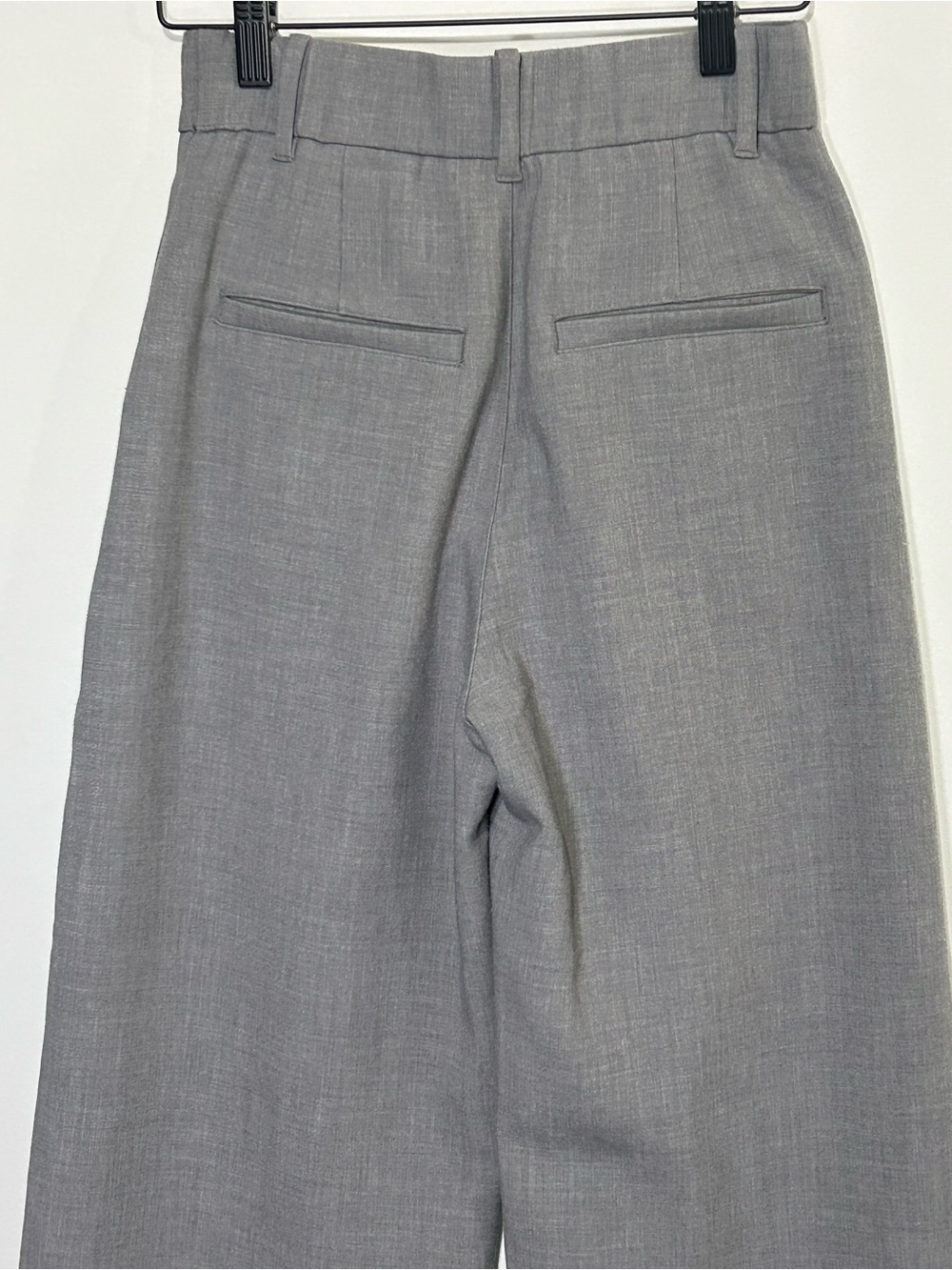 Abercrombie & Fitch Grey High Rise Pleated Wide Leg Trousers XS - Picture 9 of 12